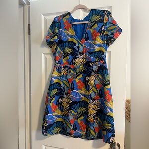 J. Crew Blue Floral Mini Dress